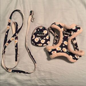 1 used two times Didog Floral Dog Harness and Leash Set size medium